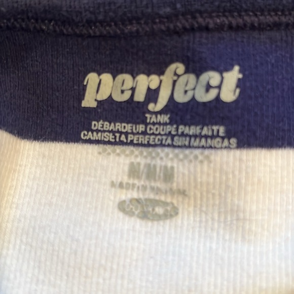 Navy & White Striped Long Tank Top - Picture 4 of 7